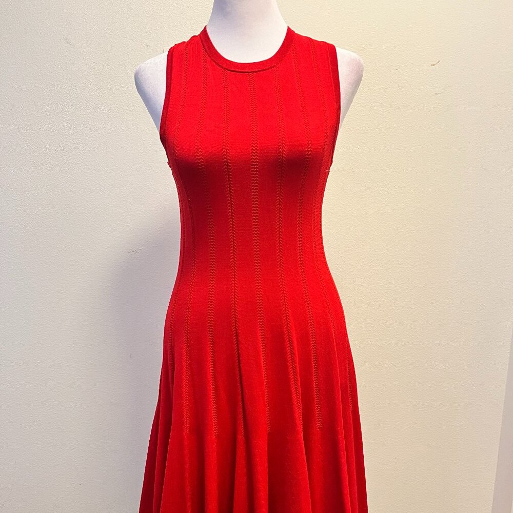 NWT Lauren Ralph Lauren Fit & Flare Dress Red